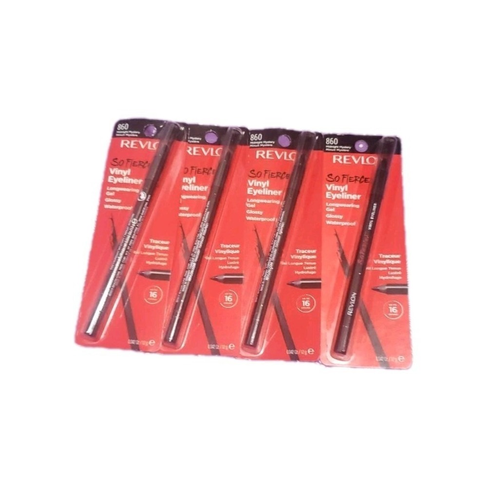 4 X REVLON SO FIERCE VINYL EYELINER LONGWEARING GEL 860 MIDNIGHT MYSTERY